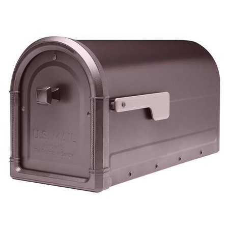 ARCHITECTURAL MAILBOXES Architectural Mailboxes 5006273 Roxbury Galvanized Steel Post Mounted Rubbed Bronze Mailbox; 10.89 x 8.86 x 20.60 in. 5006273